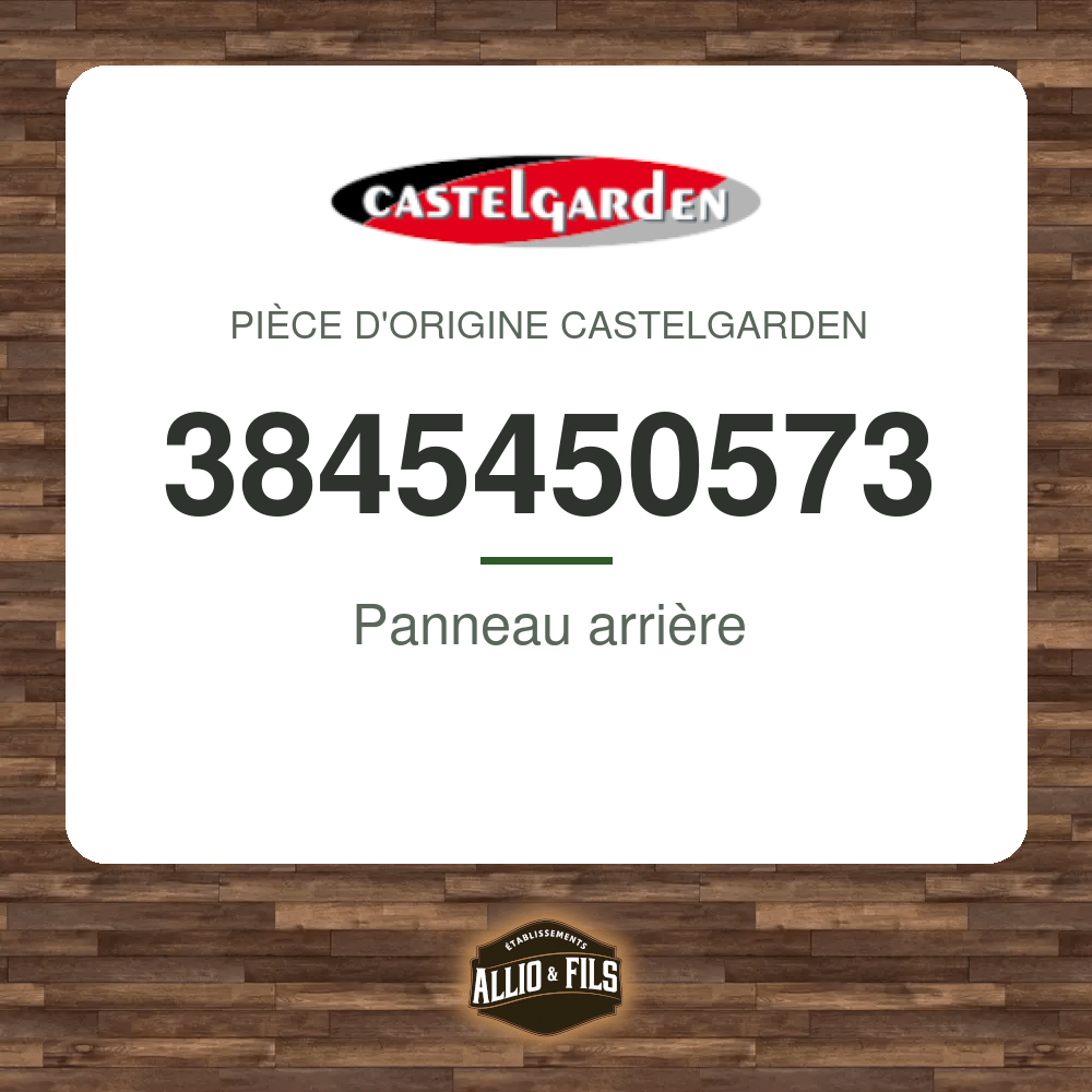 Panneau arrière - Castelgarden 3845450573