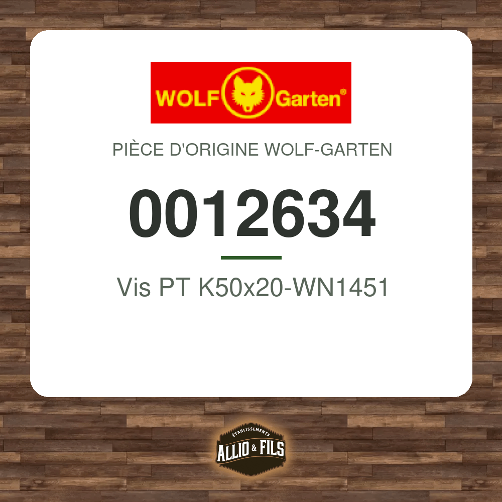 Vis PT K50x20-WN1451 - Wolf-Garten 0012634
