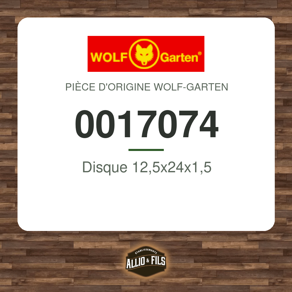 Disque 12,5x24x1,5 - Wolf-Garten 0017074