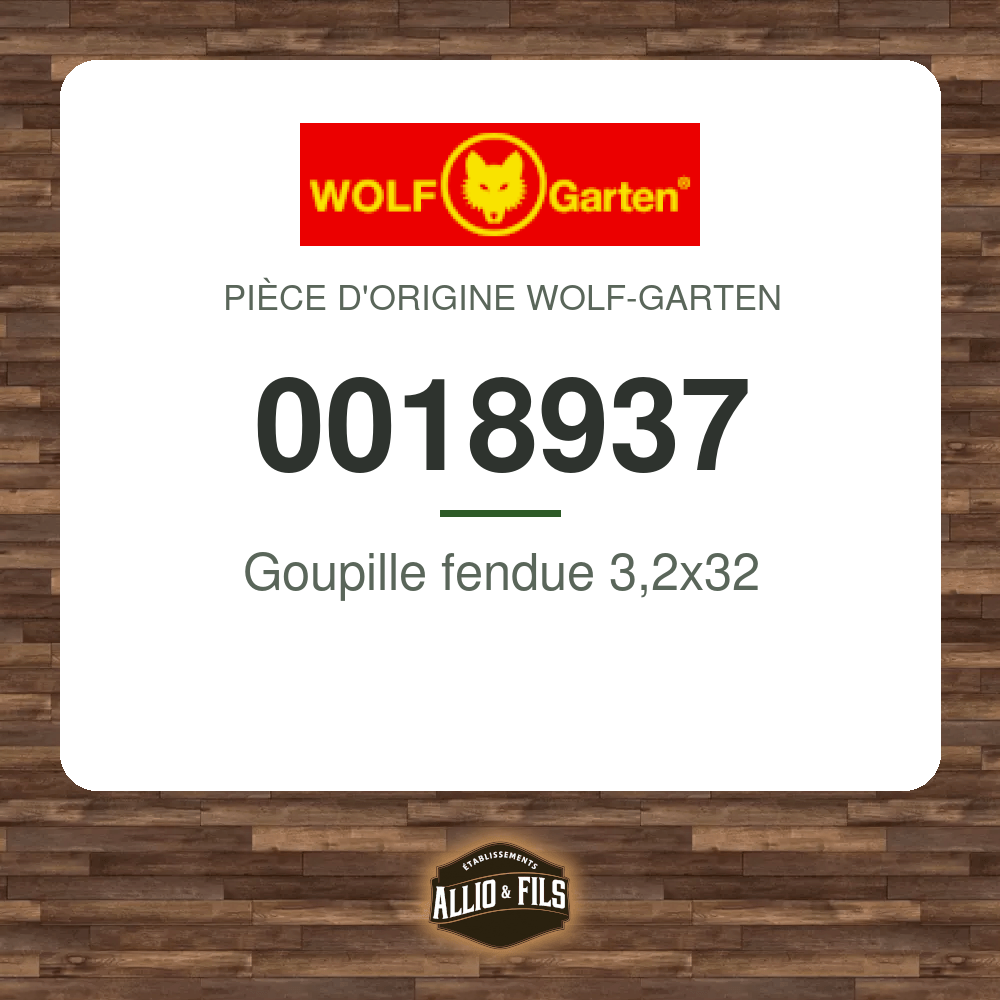 Goupille fendue 3,2x32 - Wolf-Garten 0018937