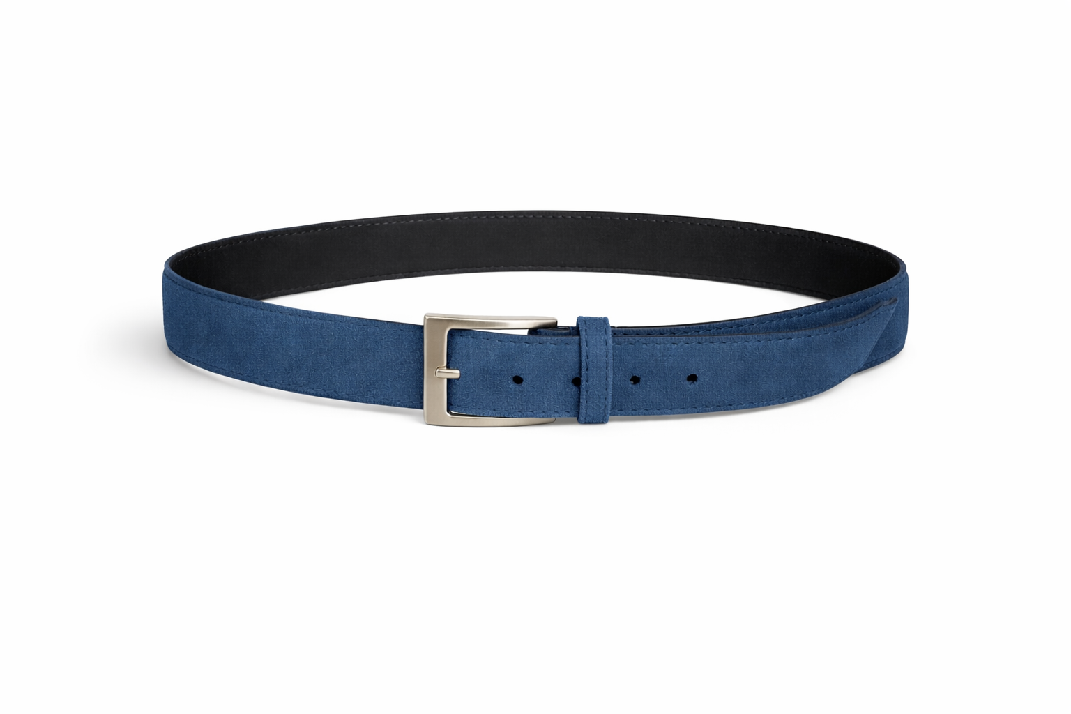 ceinture en cuir suédé bleu (2)