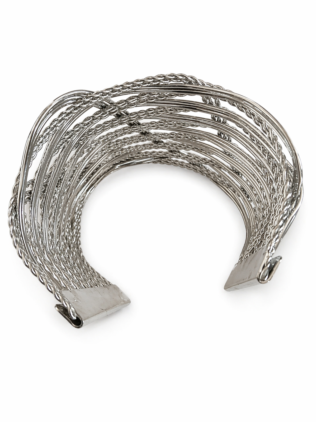 Bracelet manchette ajustable tressé  (1)