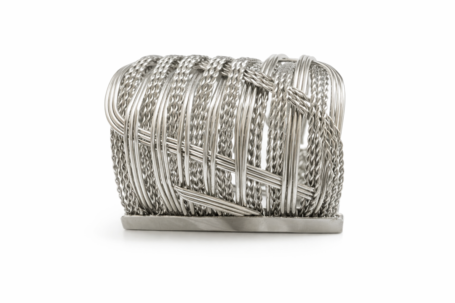 Bracelet manchette ajustable tressé  (3)