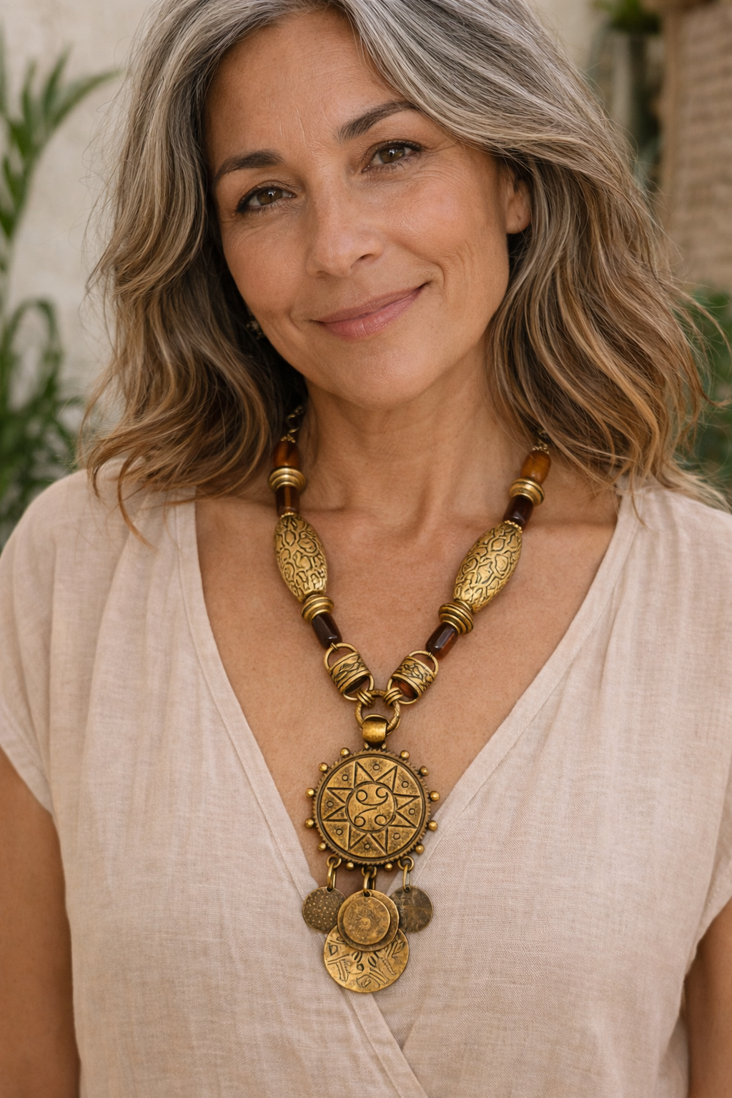 collier marron