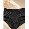 Ensemble lingerie sculptante femme noir – Culotte haute ventre plat & soutien-gorge transparent  (5)