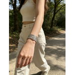 Bracelet manchette ajustable tressé  (1)