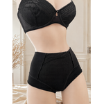 Ensemble lingerie sculptante femme noir – Culotte haute ventre plat & soutien-gorge transparent  (6)