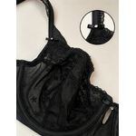 Ensemble lingerie sculptante femme noir – Culotte haute ventre plat & soutien-gorge transparent  (7)