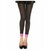 Legging fin opaque noir dentelle rose  (1)