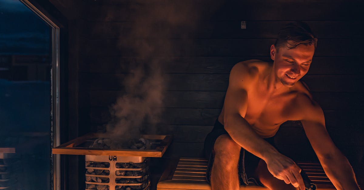 a man enjoying a warm and relaxing sauna session embracing nordic design
