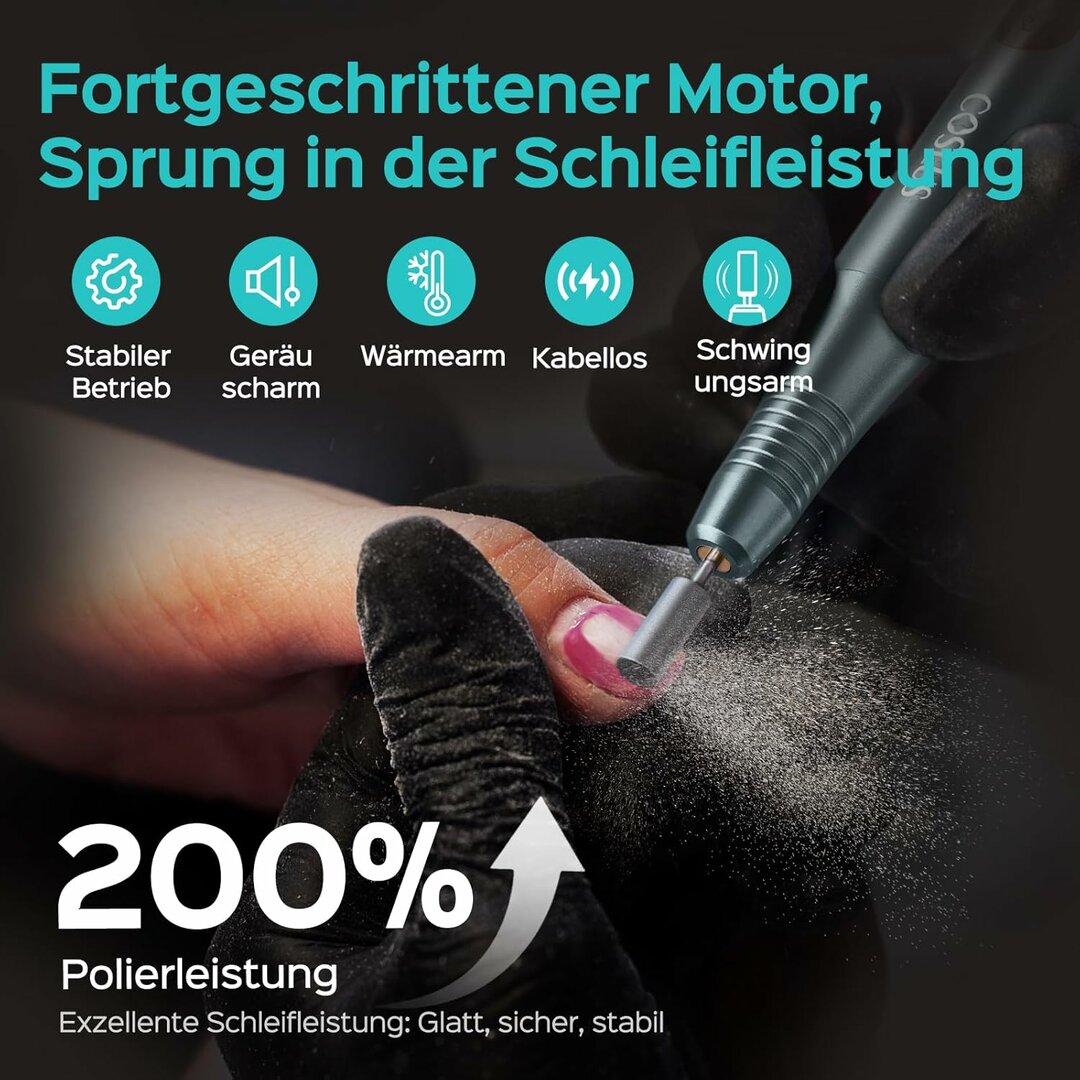 SpeedDrill C51 – Premium Nagelfräser 35.000 U/min mit LED-Display & 25 Stufen – Abbildung 3