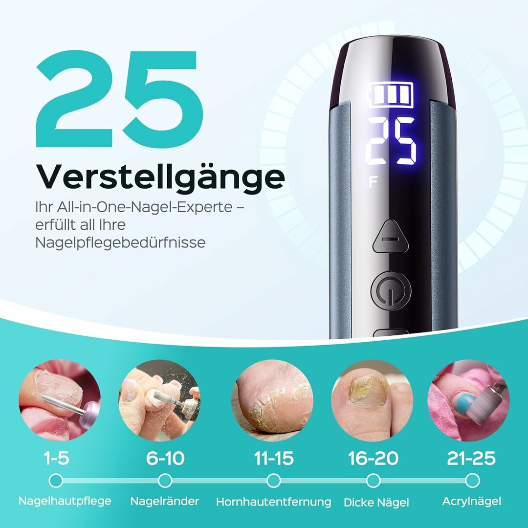 SpeedDrill C51 – Premium Nagelfräser 35.000 U/min mit LED-Display & 25 Stufen – Abbildung 5