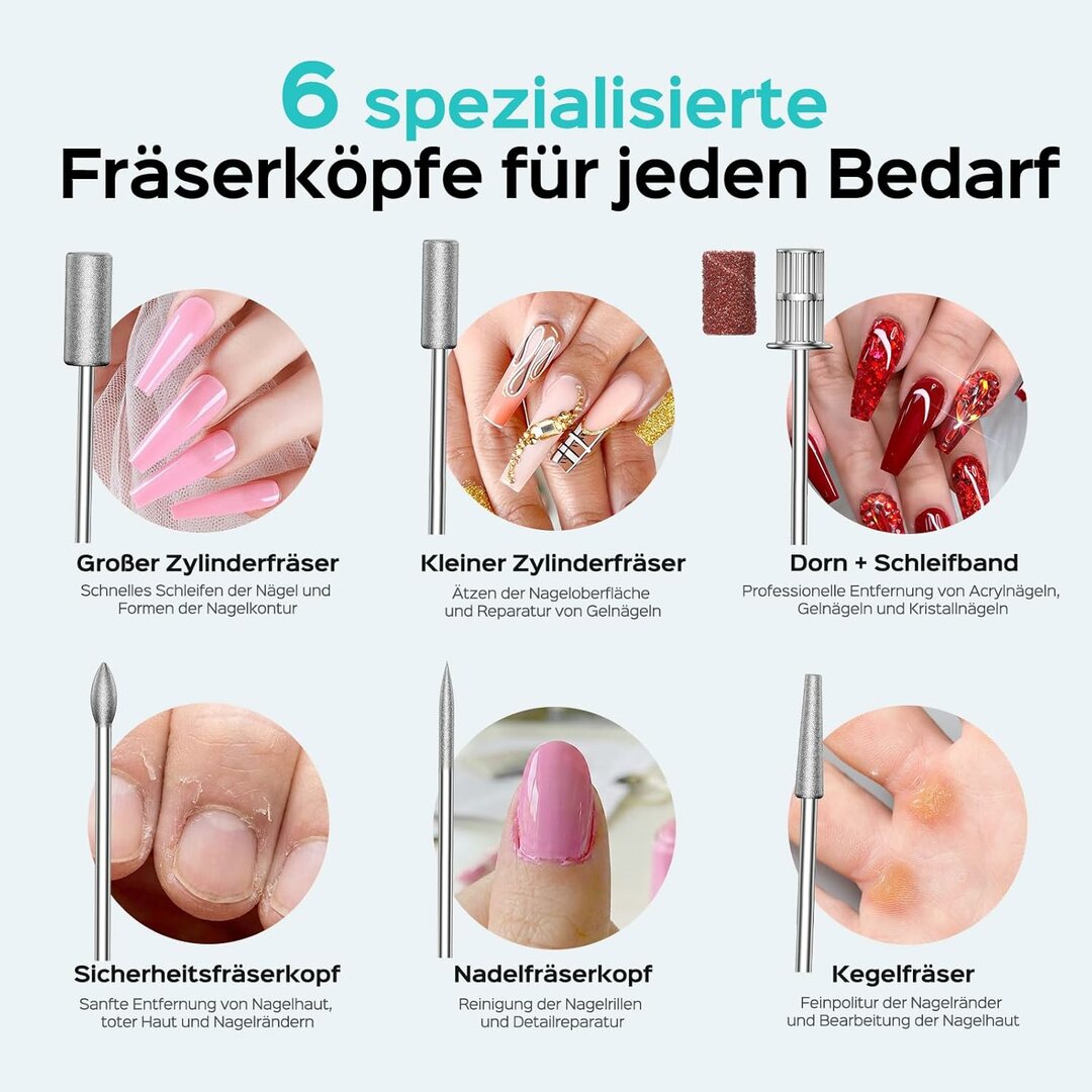 SpeedDrill C51 – Premium Nagelfräser 35.000 U/min mit LED-Display & 25 Stufen – Abbildung 8