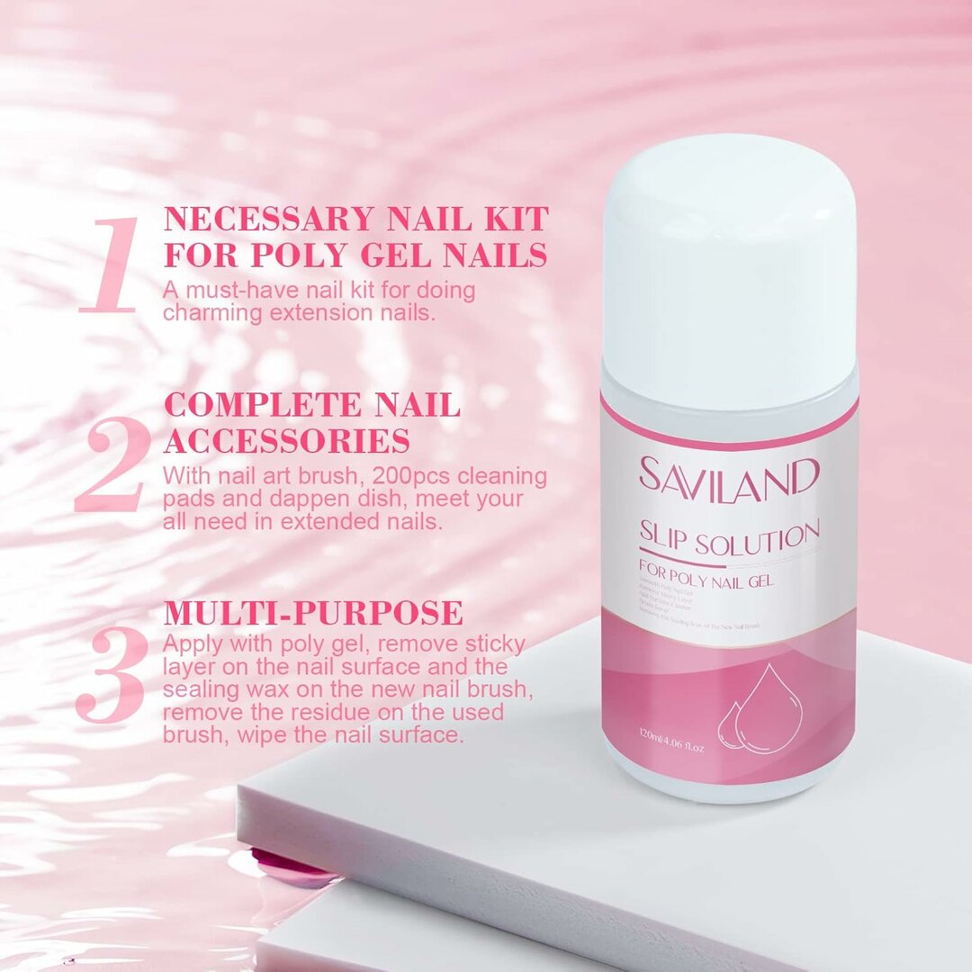 SlipMaster Polygel-Flüssigkeit – 75ml Anti-Haft-Slip-Solution mit Pinsel & Clips – Abbildung 5