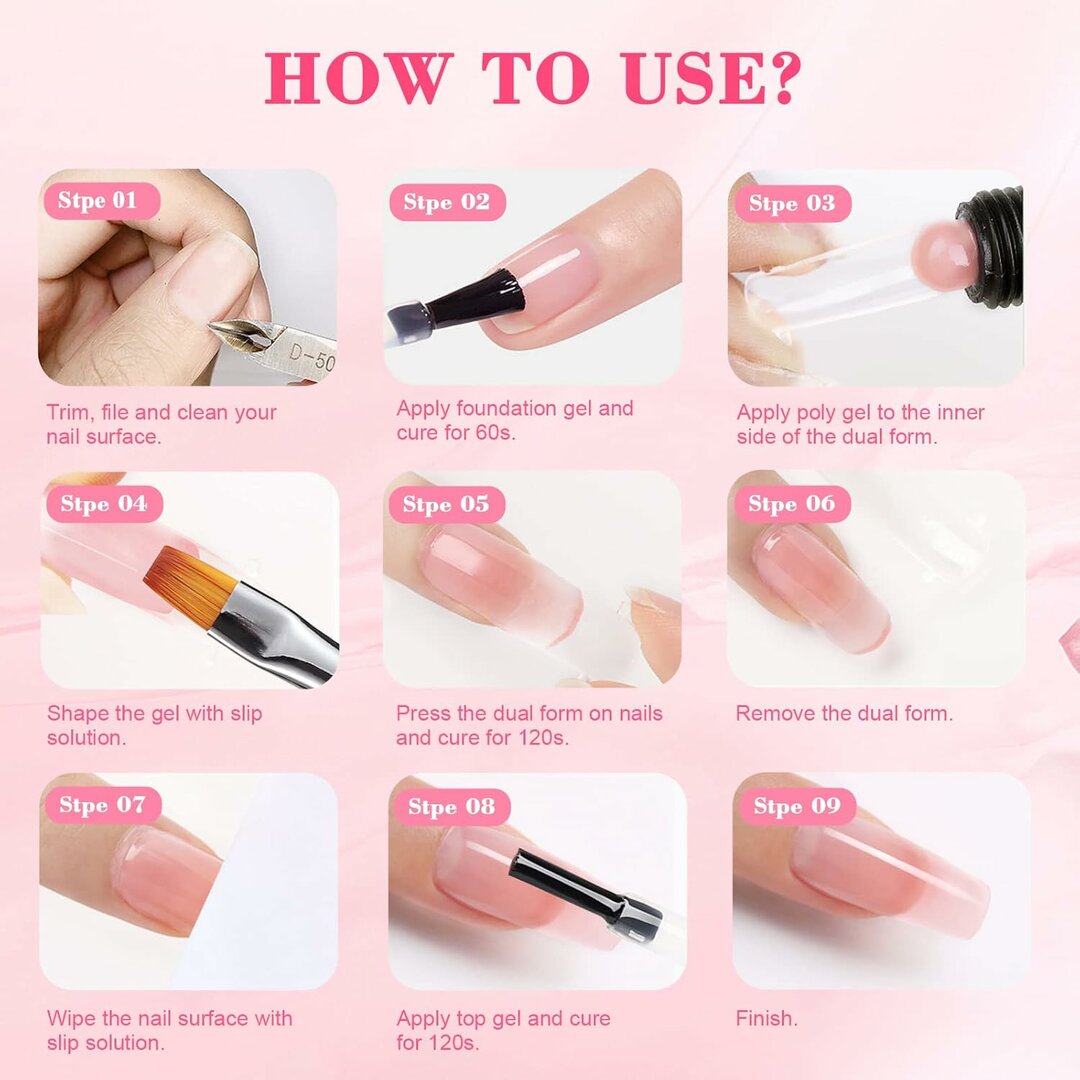SlipMaster Polygel-Flüssigkeit – 75ml Anti-Haft-Slip-Solution mit Pinsel & Clips – Abbildung 7