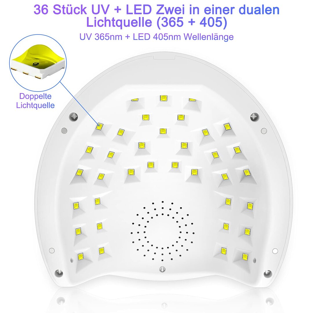 MagnaGlow 150W Nagellampe – Abnehmbare Magnetplatte, 50% schnellere Aushärtung – Abbildung 2