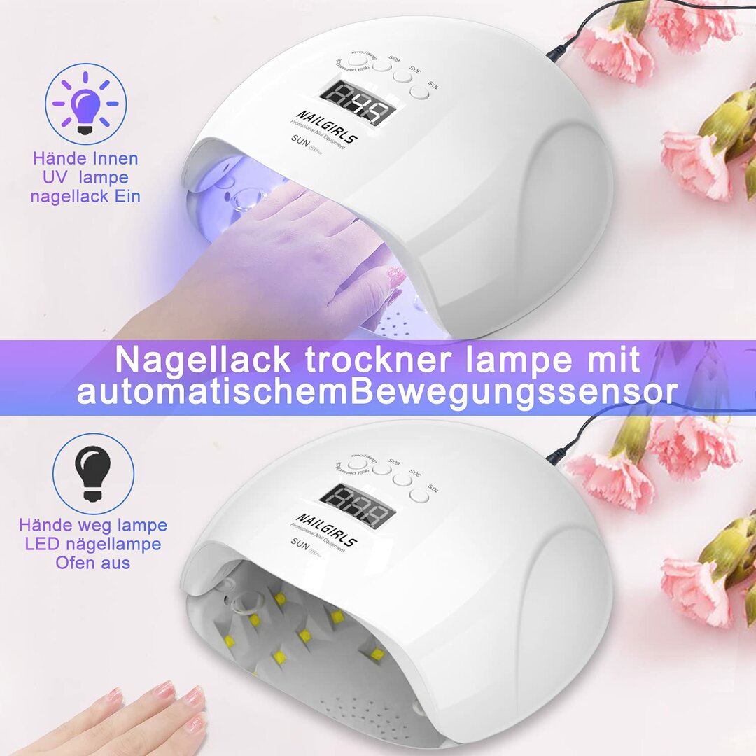 MagnaGlow 150W Nagellampe – Abnehmbare Magnetplatte, 50% schnellere Aushärtung – Abbildung 4