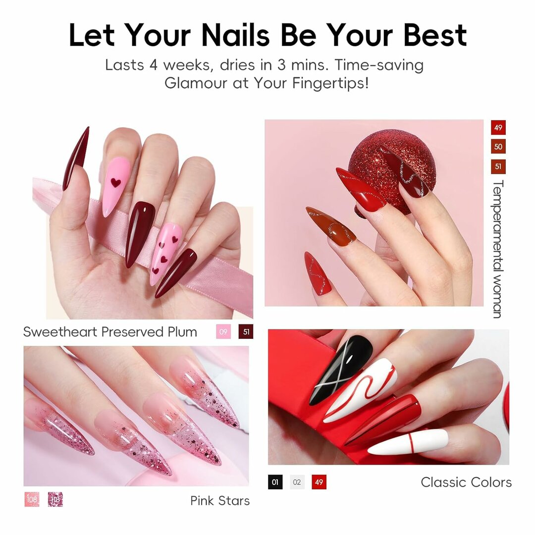 MegaColor 65-teiliges Nail Set – 35 UV-Farben + Lampe + Nagelfräser inklusive – Abbildung 3