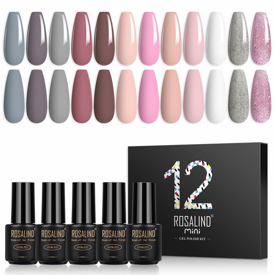 VelvetRose Polygel-Kit – 12 Farben für French & Alltagsmaniküre – Abbildung 1