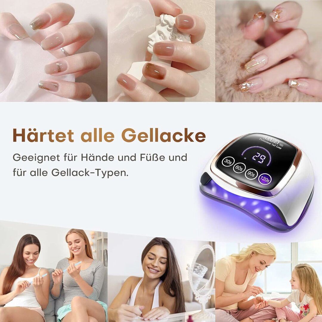 TouchScreen 168W Nagellampe – 7,5-Zoll LCD-Touchscreen, 4 Timer, Sensor – Abbildung 5
