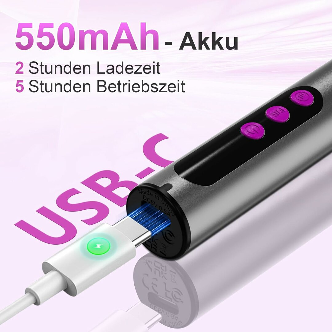 PofiboDrill 12-in-1 – 35.000 U/min kabellos, 5 Stufen, sehr leise, Display – Abbildung 5