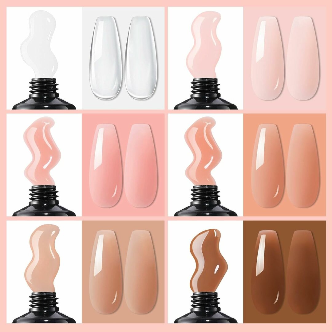 NeonExtend Polygel Set – 6 Neon-Farben Grün & Gelb für Festival-Nails – Abbildung 2