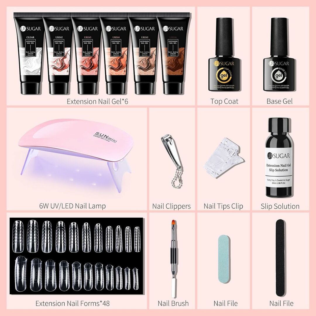 NeonExtend Polygel Set – 6 Neon-Farben Grün & Gelb für Festival-Nails – Abbildung 5