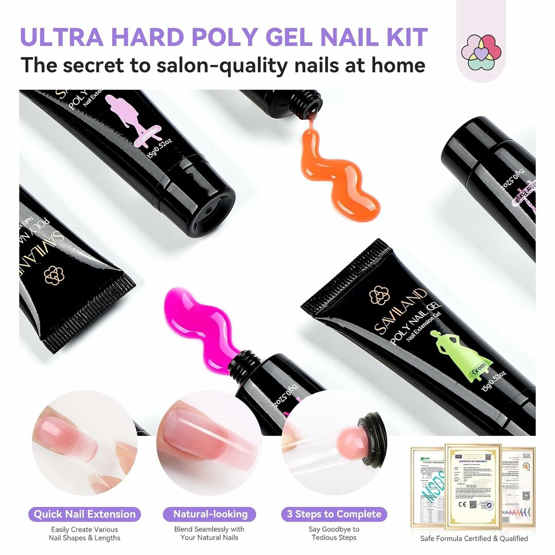 ColorBloom Polygel Mega-Kit – 36 Farben + UV-Lampe, perfektes Geschenk-Set – Abbildung 2