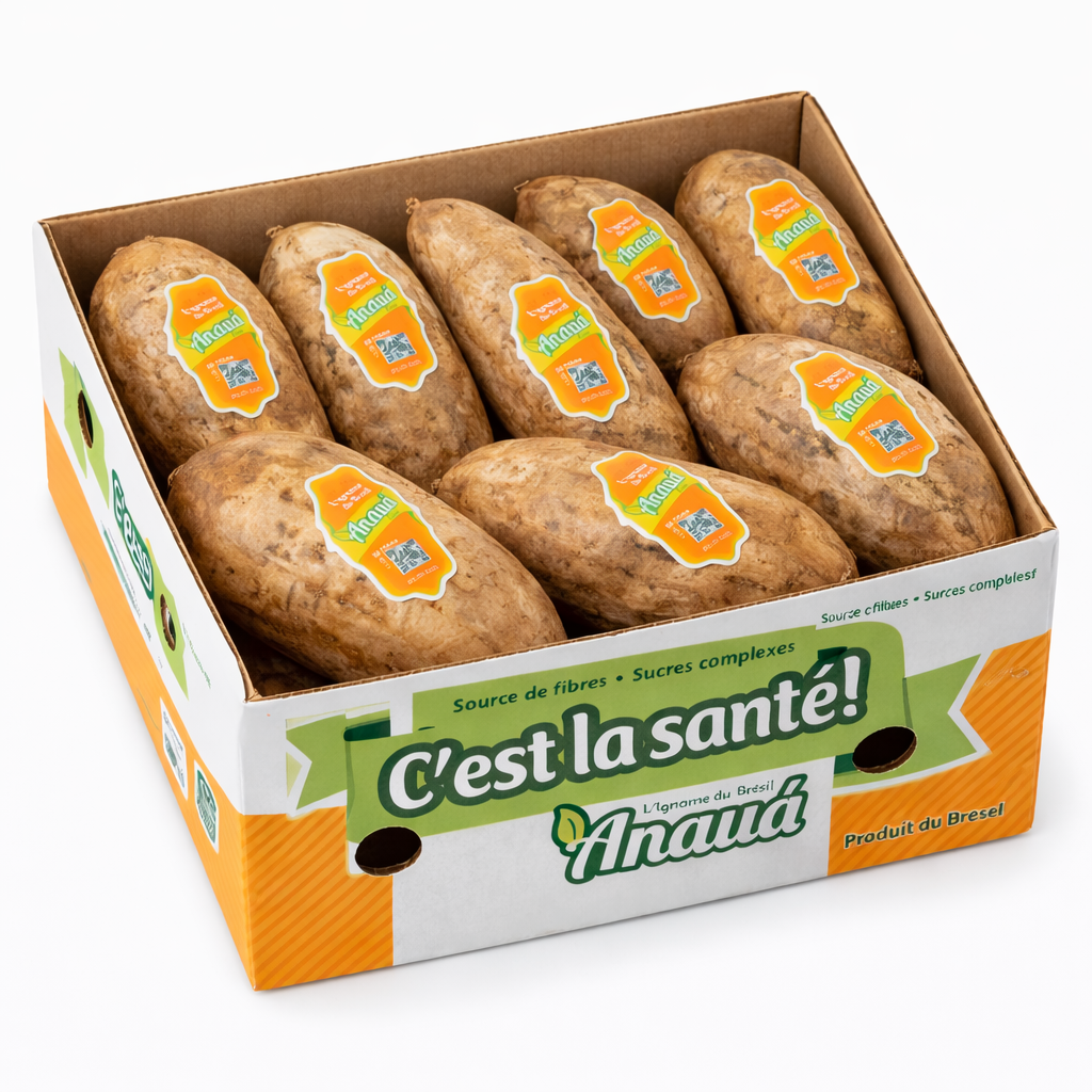 Igname du Brésil conditionnée en carton de 18 kg