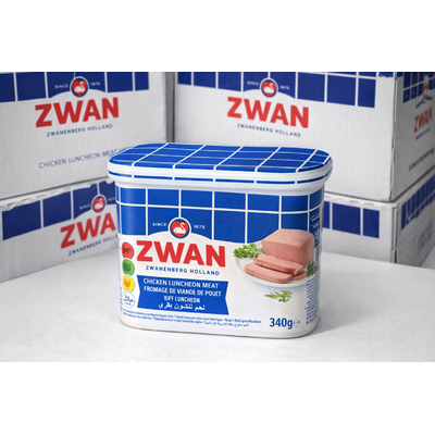 Carton de conserves Zwan prêt à la distribution