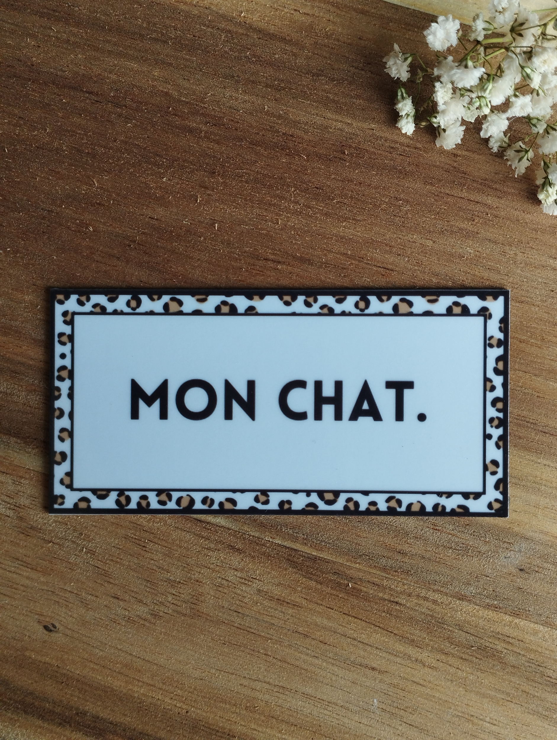 Magnet à message raffiné - Mon chat beige