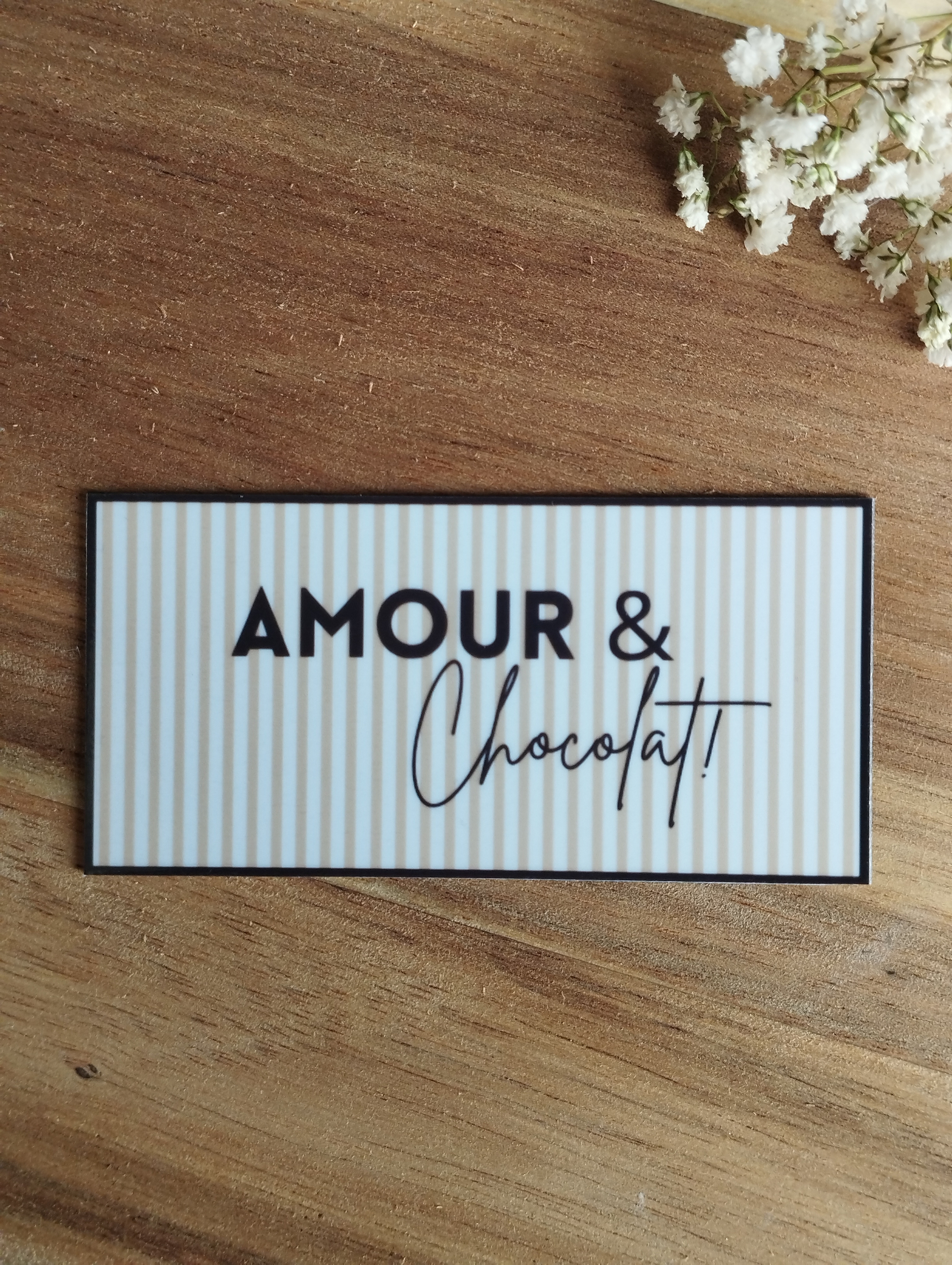 IMG_2Magnet à message raffiné - Amour et chocolat beige