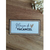 Magnet à message raffiné - Maison de vacances beige