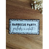 Magnet à message raffiné - Barbecue party beige