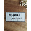 Magnet à message raffiné - Brunch et champagne beige