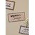 Magnet à frigo avec fond rayé blanc et beige et message : Brunch et Champagne