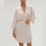 Kimono en satin - Rose Sakura