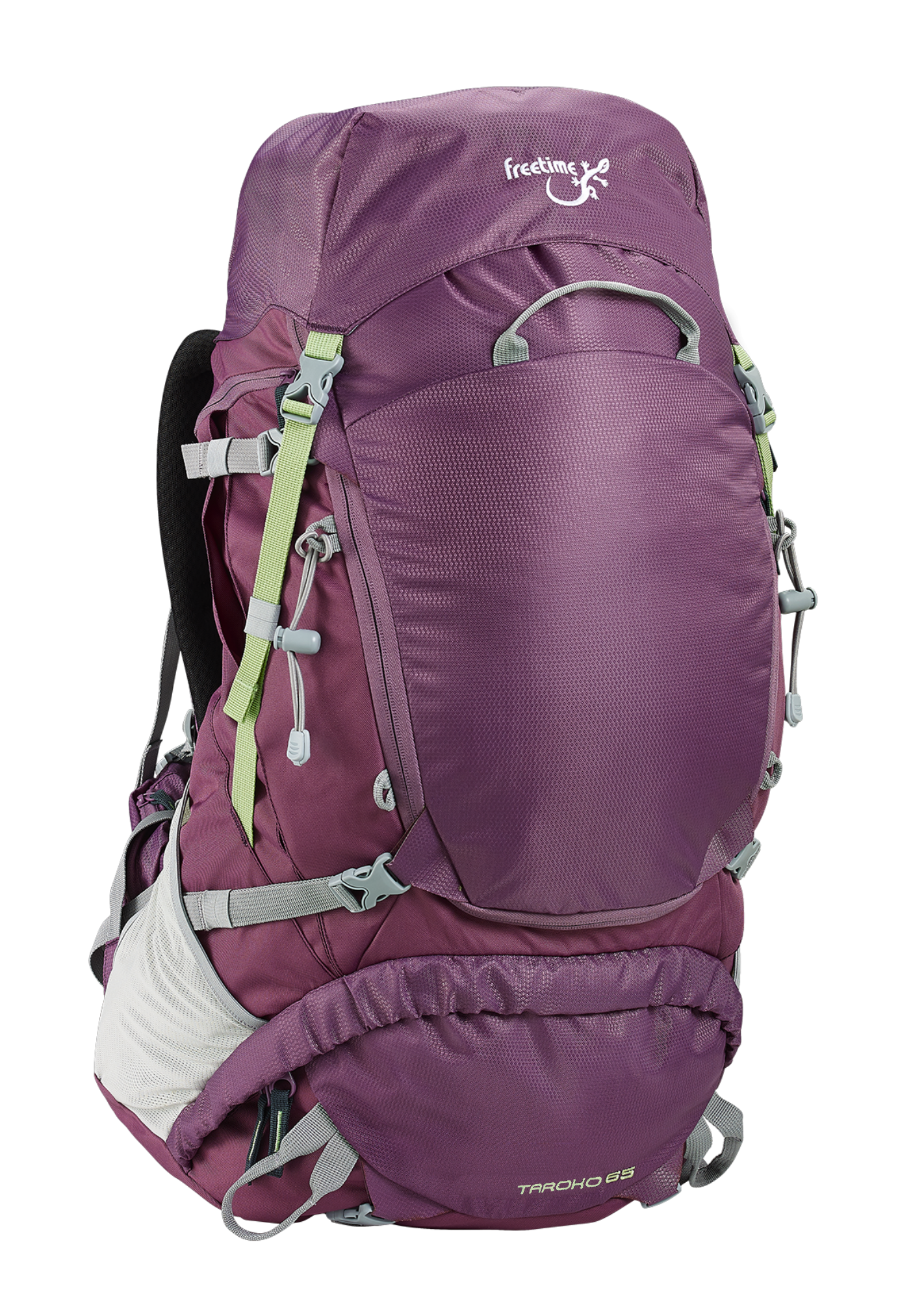 Sac à dos randonnée 65 litres unisexe Freetime Taroko 65 Violet Vert (1)