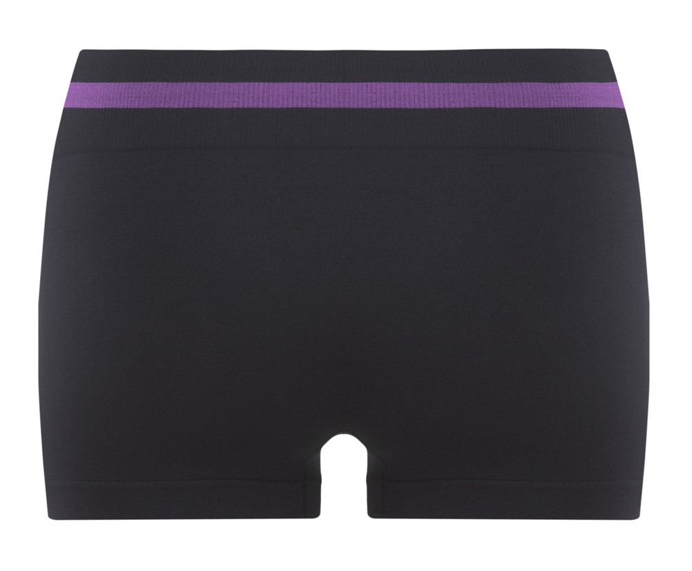 Sous-vêtement mini-short de sport sans couture lot de 3 pièces femme Higher State Noir Violet (4)