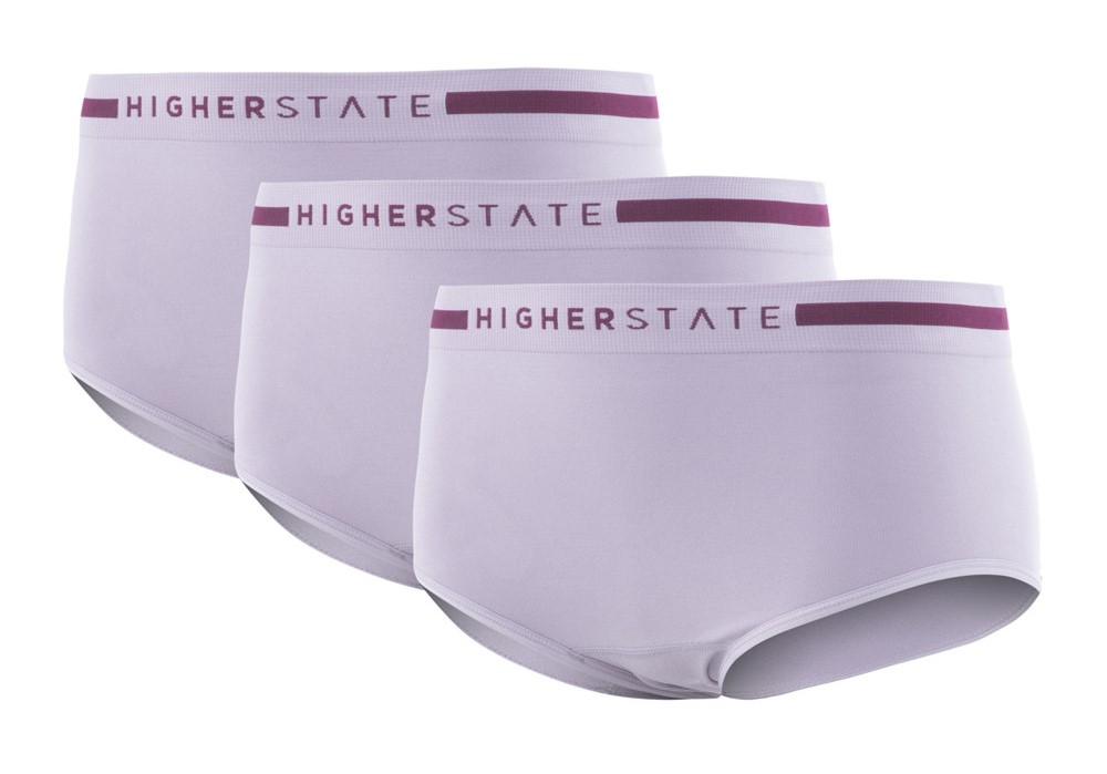 Sous-vêtement culotte de sport sans couture lot de 3 pièces femme Higher State Lila Violet (1)