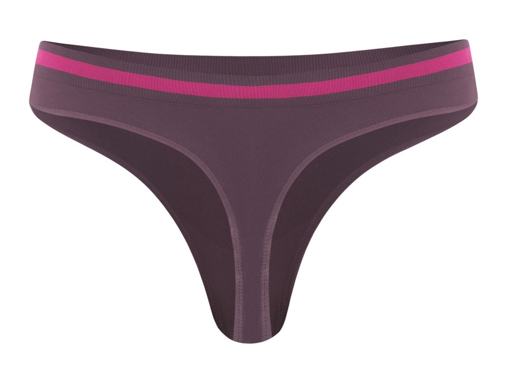 Sous-vêtement string de sport sans couture lot de 3 pièces femme Higher State Violet Rose (4)