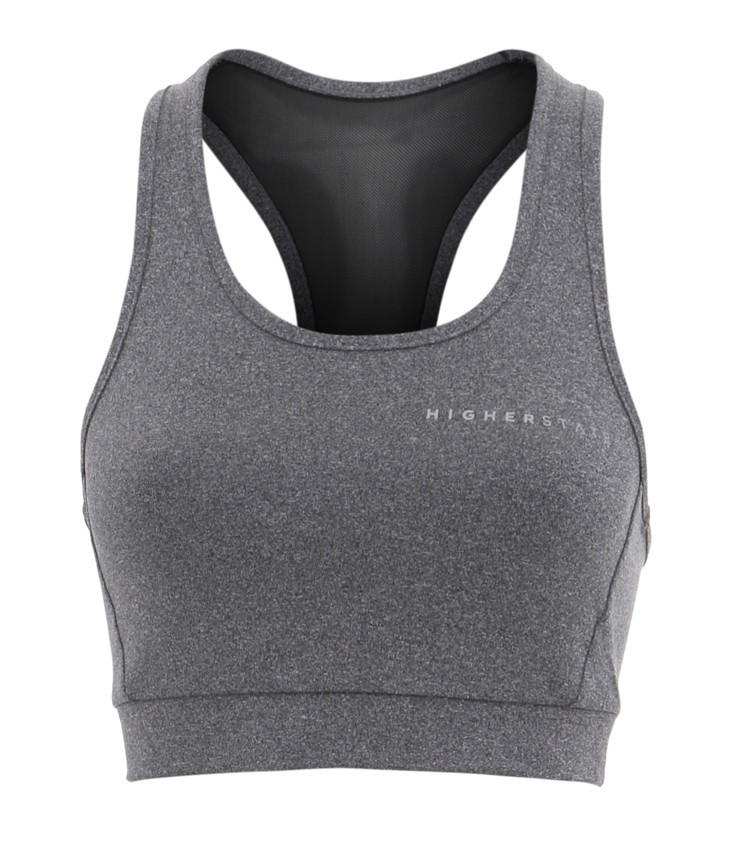 Brassière de sport légère et respirante avec bande réfléchissante femme Higher State Gris (3)