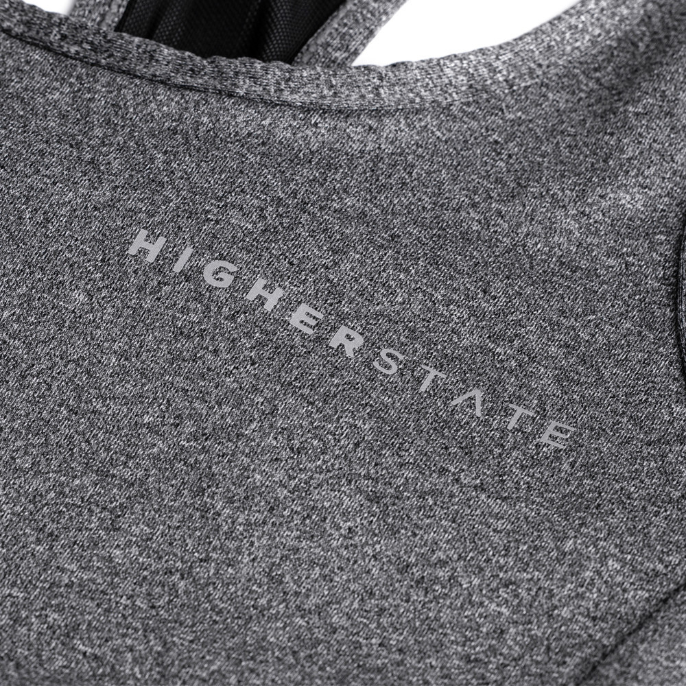 Brassière de sport légère et respirante avec bande réfléchissante femme Higher State Gris (5)