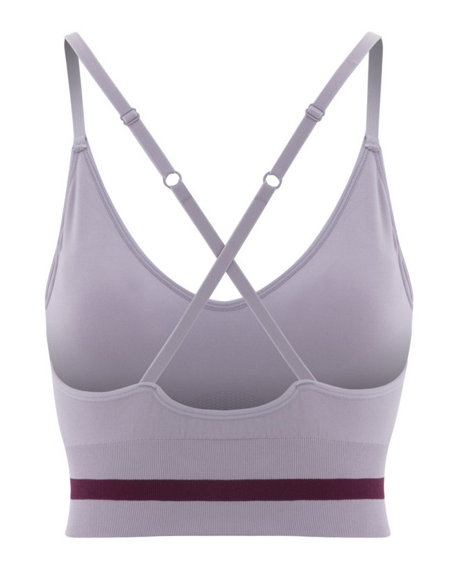 Brassière de sport à faible maintien, allégée en coutures et à bretelles réglables Lila Violet (3)