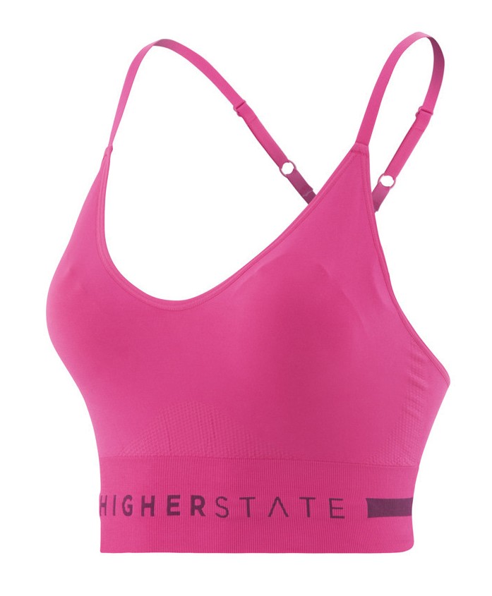Brassière de sport à faible maintien, allégée en coutures et à bretelles réglables Rose Violet (1)