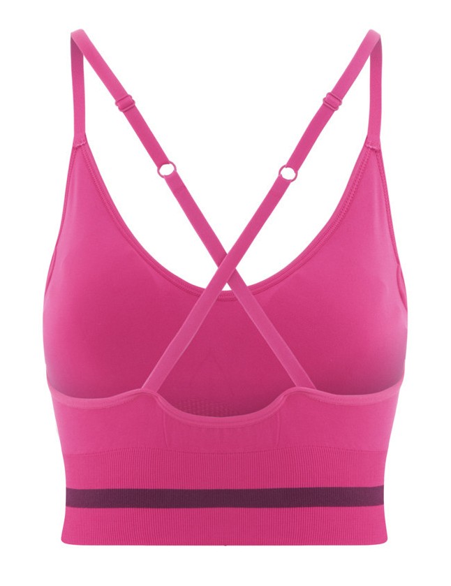 Brassière de sport à faible maintien, allégée en coutures et à bretelles réglables Rose Violet (3)