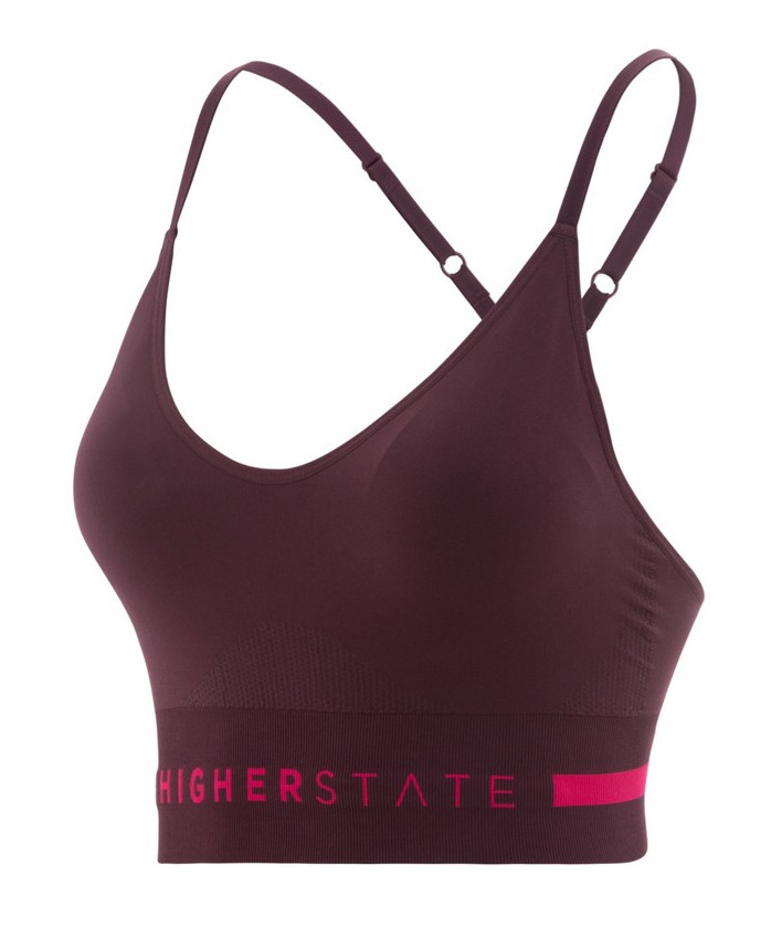 Brassière de sport à faible maintien, allégée en coutures et à bretelles réglables Violet mûre (1)