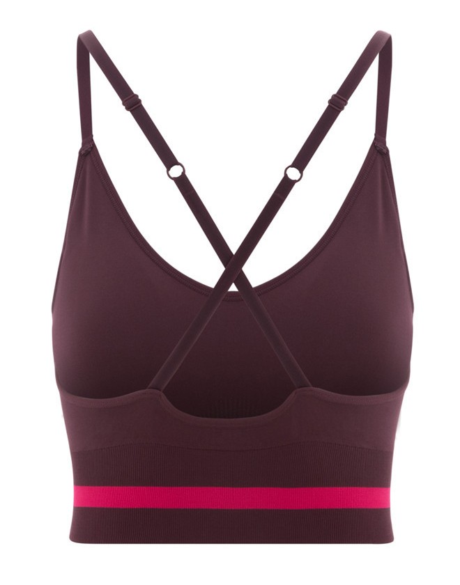 Brassière de sport à faible maintien, allégée en coutures et à bretelles réglables Violet mûre (3)