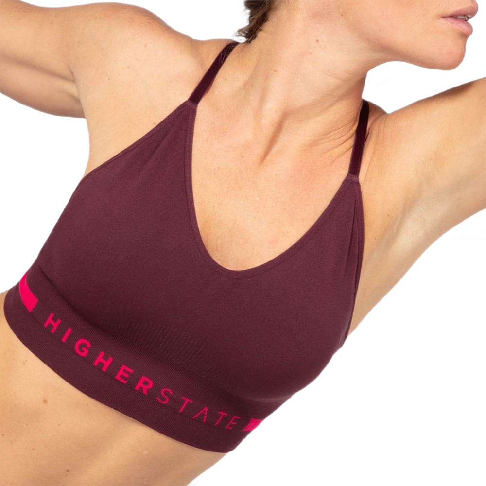 Brassière de sport à faible maintien, allégée en coutures et à bretelles réglables Violet mûre (1)