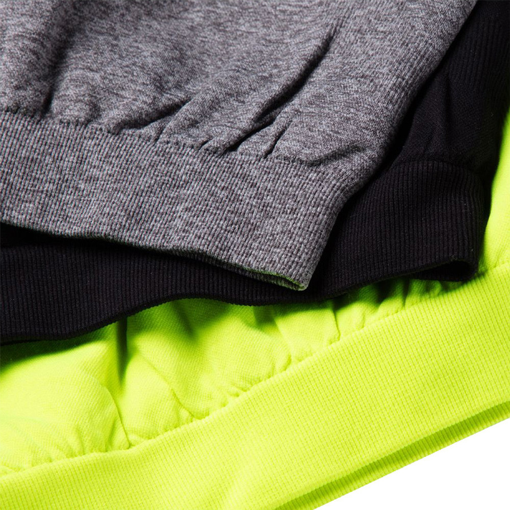 Brassière de sport faible en coutures avec soutien - lot de 3 pièces femme Higher State Noir Gris Jaune fluo (5)